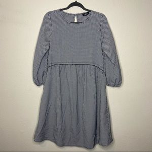 ROOLEE MOM Plaid Black White Dress Small